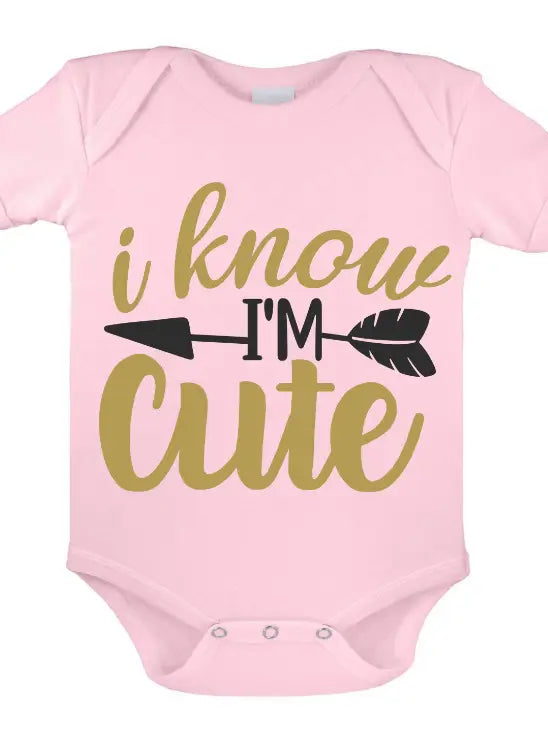 I know im cute onesie