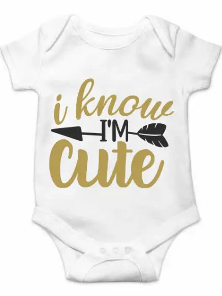 I know im cute onesie
